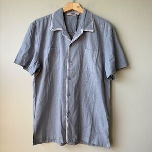 Cove Blue Camp Shirt‎ Mens Size Small Short Sleeve Button Down